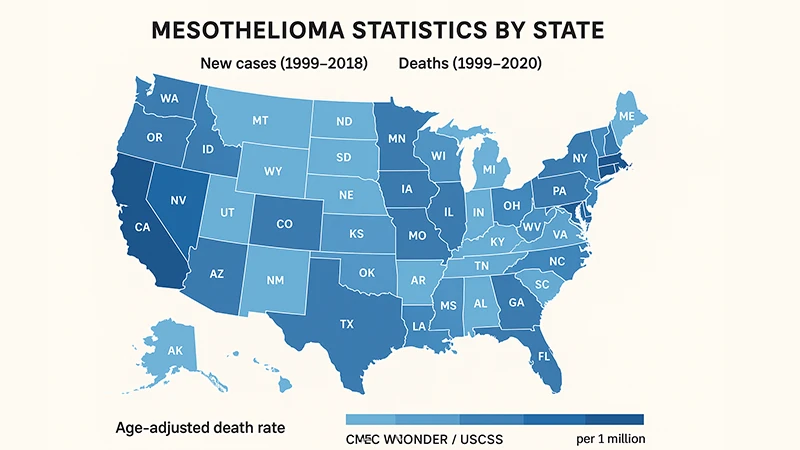 mesothelioma statistics by state