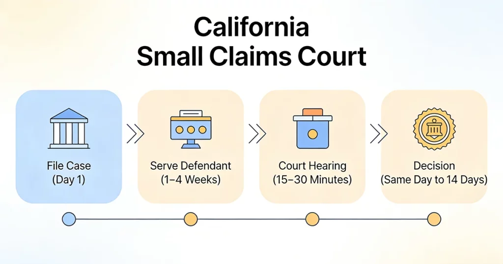 california small claims timeline
